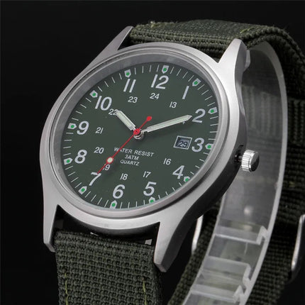 Ragazzi marca orologi economici uomo moda casual cinturino in nylon sport esercito regali data orologio da polso al quarzo fluorescente Relogio Masculino platinumshop