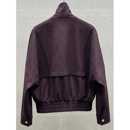 2025 Autumn Women's Jacket, Suede Patchwork, Casual Women's Outerwear, Y2K Clothing, New Fashion, High-Quality Coat bra