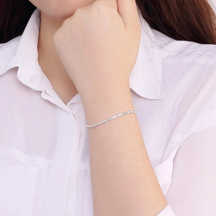 Set Collana e Bracciale con Catena a Serpente in Argento Sterling 925, Gioielli alla Moda per Uomo e Donna, Regalo platinumshop