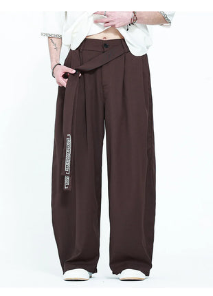 Pantaloni da uomo in stile giapponese con stampa Ukiyo-e, pantaloni comodi e alla moda, pantaloni larghi da uomo, pantaloni casual a gamba dritta da uomo