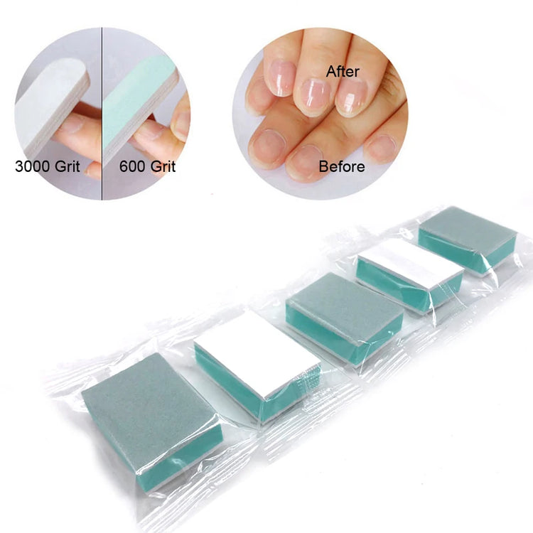 10/20/50 Pcs/bag Nail Buffer File Block Double Sided Nail Art Tool UV Gel Polisher Mini Polishing Care Salon Pedicure Manicure