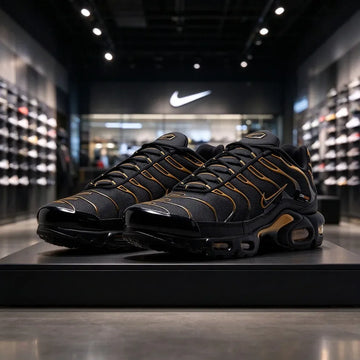 Nike Air Max Plus TN "Cordura" Men Sneakers Black Gold Low Top Durable Fabric Running Casual Shoes DO6700-001