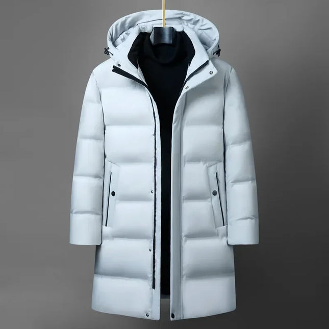 Canada Fashion Winter Jacket for Men Down Coat Parka Men's White Goose Down Jacket Collar Hooded Warm Thick Long Padding M-4XL