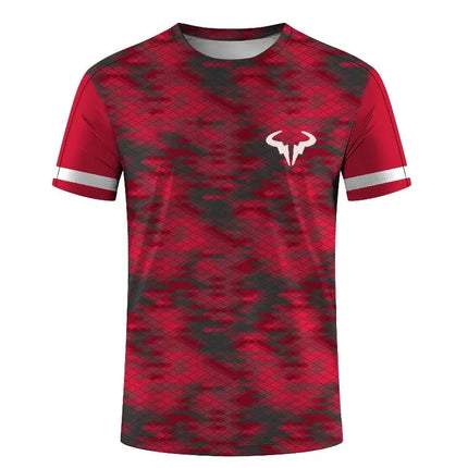 3D Printed Men's and Women's Outdoor Extreme Sports Short Sleeve Round Neck T-Shirt Badminton and Tennis Series