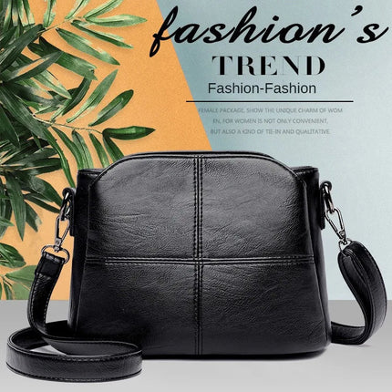 Women's Bags Retro Design Crossbody Bag Trend Quality PU Leather Bucket Shoulder Bags Small Handbags for Women PlatiNum