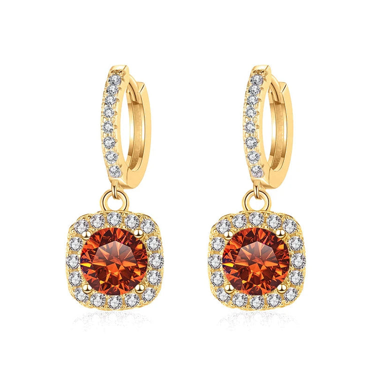 JoyceJelly 1ct GRA Certified Moissanite Earrings For Women 18 Color VVS D Solid Sterling Silver 925 Plated 18K Gold Fine Jewelry PlatiNum