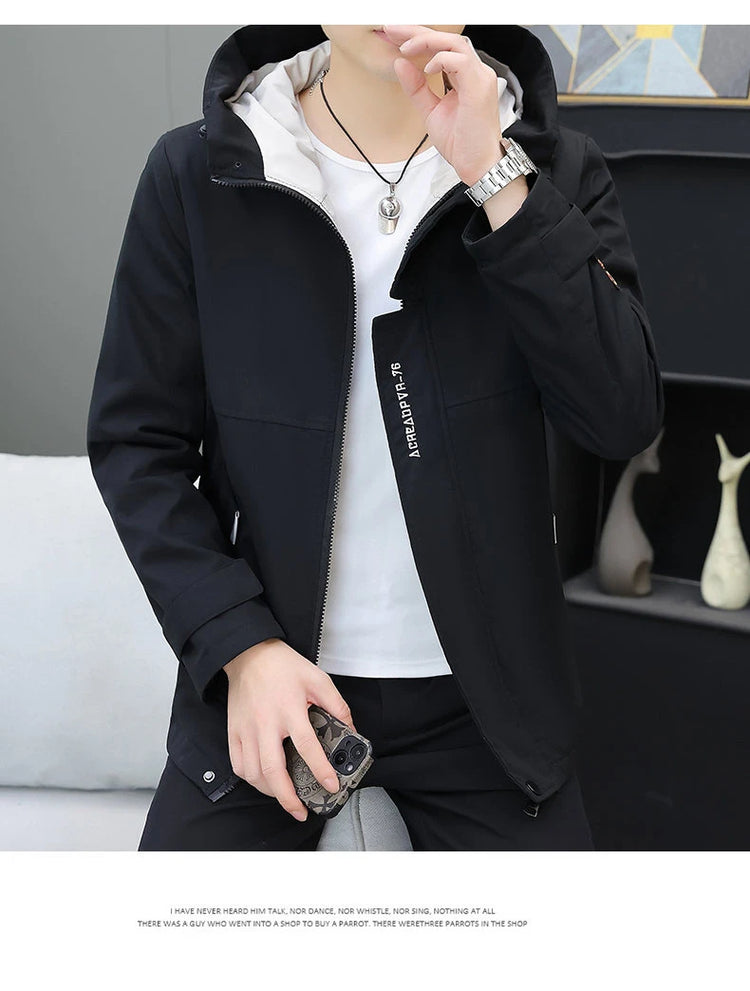 Men's Autumn/Winter Jackets New Arrived Trendy Brand Couple Jacket Men's Women's Handsome Casual Hooded Work Jacket Coat