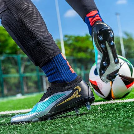 Nuovi Scarpini da Calcio per Uomo, Scarpe Sportive da Esterno per Ragazzi, Tacchetti Lunghi Antiscivolo Traspiranti, Scarpe da Calcio per Allenamento e Partite, Comode per Adulti