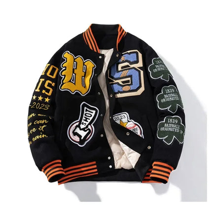 2026 Embroidery Varsity Men Women Letter Winter American Baseball Jacket Hip Hop Woolen Coat Thick Warm Outwear Par QW3MV
