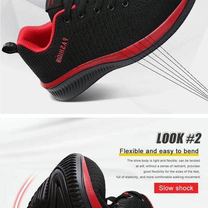 Scarpe da ginnastica da uomo e da donna in maglia, traspiranti, atletiche, da corsa, da passeggio
