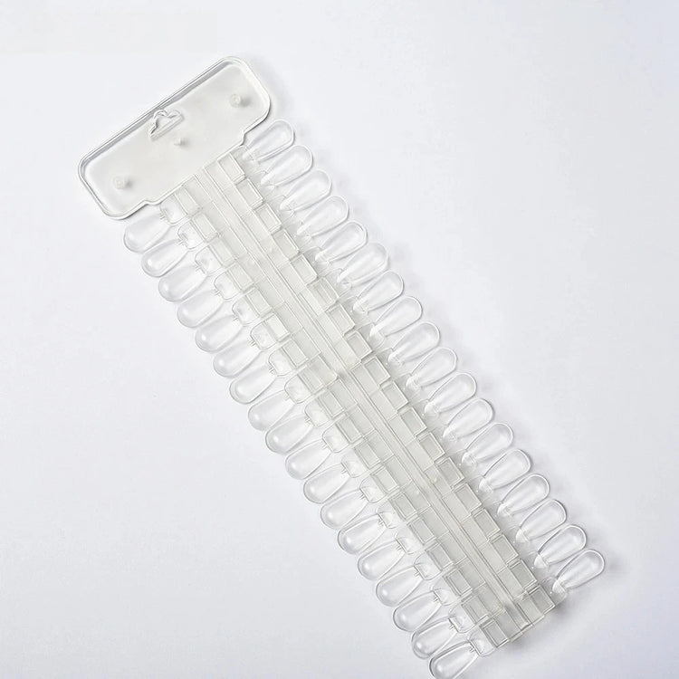 72 Tips Natural Clear False Nail Art Display Square Sticker Palette Chart Practice UV Gel Polish Board for Nail Studio 2027