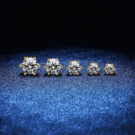 Promotion Moissanite Earrings for Women Pass Diamond Test Pen 100%  With Certificate Ear Studs 925 Sterling Silver Fine Jewelry PlatiNum