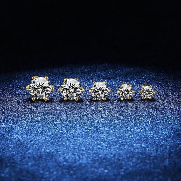 Promotion Moissanite Earrings for Women Pass Diamond Test Pen 100%  With Certificate Ear Studs 925 Sterling Silver Fine Jewelry PlatiNum