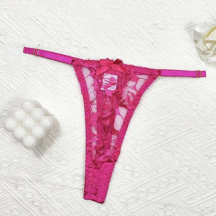 Sexy Clothes Women Lingerie Hot Fashion Chain Embroidery Sexy Perspective Hollow 3-point Lingerie Hot Lingerie Women