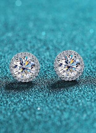 KNOBSPIN 1ct D Color Moissanite Earring For Women Wedding Fine Jewely with GRA 925 Sterling Sliver Plated 18k White Gold Earring PlatiNum