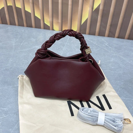 Borsa a Tracolla Esagonale Intrecciata per Donna, Mini Borsa in Pelle per Tutte le Stagioni, Borsetta Casual