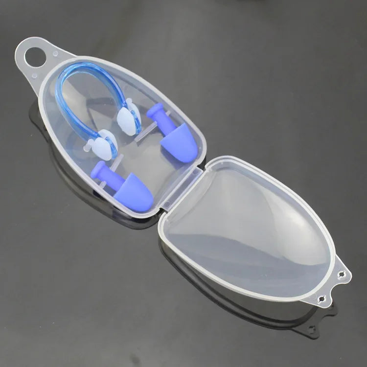 Set di tappi per le orecchie con clip per naso da nuoto, attrezzatura protettiva per allenamento professionale impermeabile per il nuoto, accessori per il nuoto