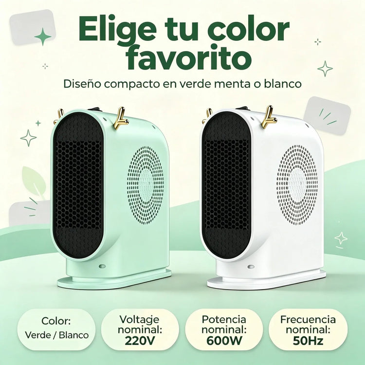 600W Portable Electric Heater with PTC Technology for Desk and Home, 220V Low-Consumption Mini Heater with Overheat Protection and Reindeer Design, 26cm
