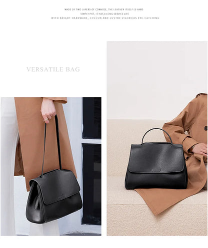 2025 New Soft Leather Tote Bag Women's Spacious Shoulder Crossbody Purse Multiway Underarm Chic Stylish Casual Top Handle Bag