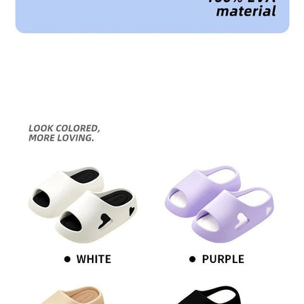 2025 Pantofole da donna alla moda Sandali Scivoli da spiaggia Scarpe da doccia spesse antiscivolo in tinta unita per la casa estiva all'esterno - platinumshop