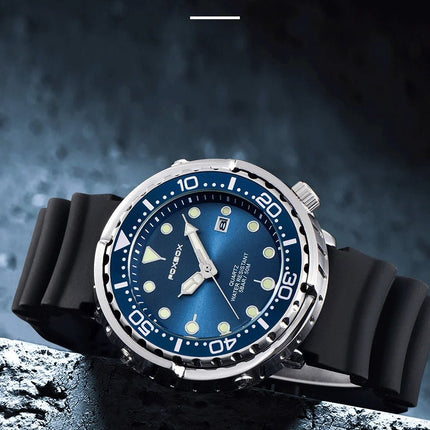 FOXBOX Top Brand Fashion Diver Watch Men 50ATM Waterproof Date Clock orologi sportivi orologio da polso al quarzo da uomo Relogio Masculino platinumshop