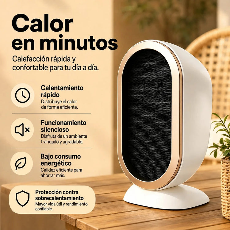 Portable 400W Low-Consumption PTC Electric Heater for Desk and Home, Mini Ceramic Fast-Heating Heater with Automatic Shut-Off