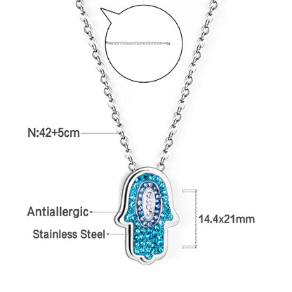 LUXUKISSKIDS Hamam Chunky collana Luxury Trendy Eyes ciondolo ciondoli a mano di sales collari con strass a cuore estetica y2k Choker