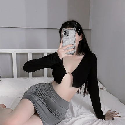 Minigonna attillata sottile sexy senza fodera Tinta unita Gonna corta trasparente per sollevamento fianchi a vita bassa Clubwear da donna