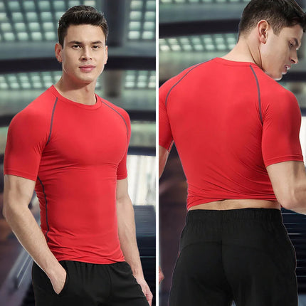 Set di compressione da uomo stampato in 3D anime Top da palestra a maniche corte + pantaloncini da allenamento Set di protezioni per l'atletica traspirante ad asciugatura rapida platinumshop