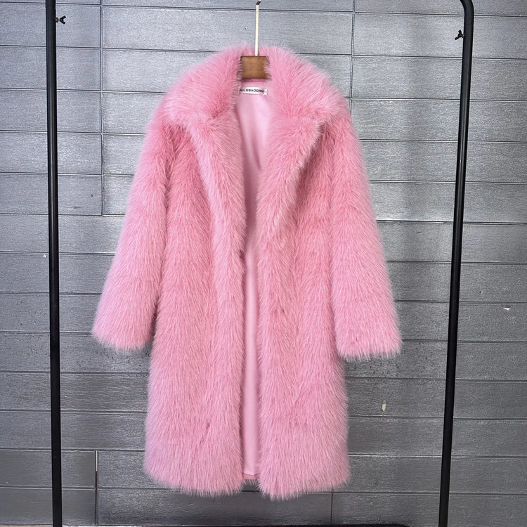 ZADORIN 2026 New Elegant Long Thick Warm Fluffy Faux Fur Coat Woman Winter Clothes Faux Fur Coats Jackets for Woman Outerwears