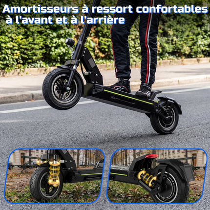 Monopattino Elettrico per Adulti TODIMART, E-Scooter Urbano, Batteria 48V 18.2Ah, Motore 499W, Velocità 24km/h, Autonomia 30-45km, Monopattino Elettrico Pieghevole Portatile per Pendolari