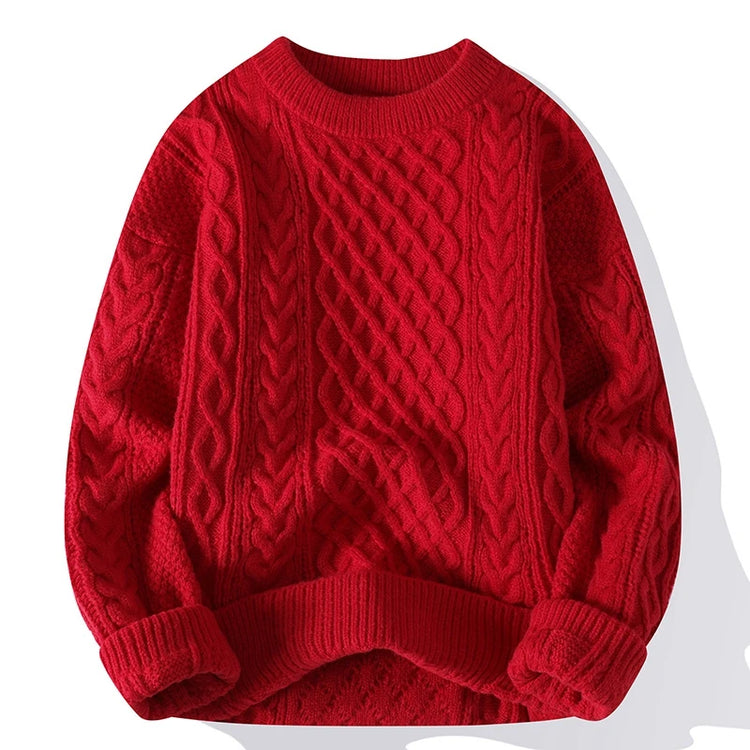 Legible Autumn and Winter Casual Sweaters Men Round Neck Collar Knitted Pullovers Male Loose Sweater Man