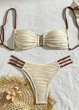 Nuovi Bikini Sexy 2025 Costumi da Bagno Donna Push-Up Abbigliamento da Spiaggia Femminile Costumi da Bagno Brasiliani Set Bikini per Piscina PlatiNum