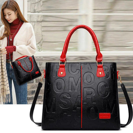 Ladies Large Capacity Leather Shoulder Bag 2025 New Style Urban Simple Tote Bag Women's Single Shoulder Bag Daily Match PlatiNum