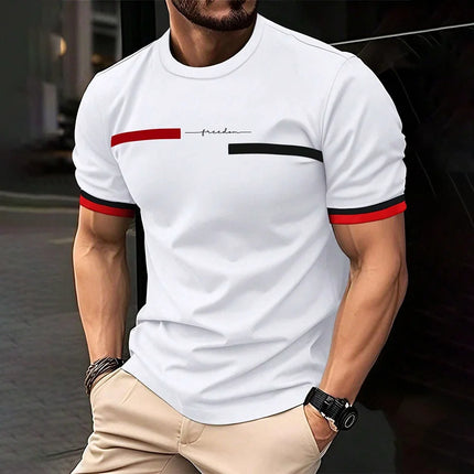 T-shirt da uomo casual sportiva oversize ampia più abbigliamento con stampa Milano comoda maglietta da shopping girocollo a maniche corte
