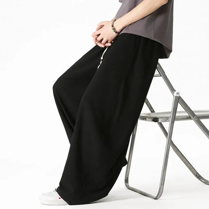 Nuovi pantaloni da uomo Casual comodi pantaloni a gamba larga pantaloni Harun larghi alla moda pantaloni sportivi con coulisse lanterna da uomo taglie forti
