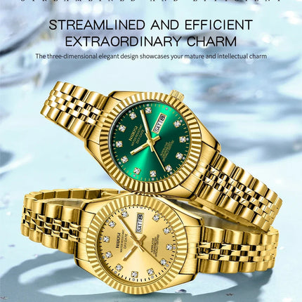 NIBOSI Orologi da donna con diamanti Orologio da donna casual di moda di lusso delle migliori marche Orologio da donna con data settimanale automatica impermeabile Reloj platinumshop