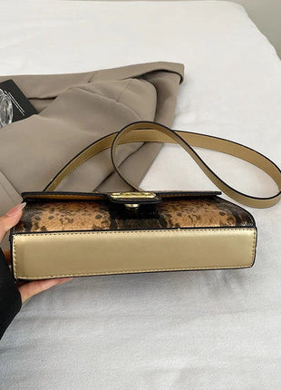 New Ladies Metal Buckle Simple Fashion Shoulder Bag Party Commuting Bag Women Luxury Brand Design PU Leather Bag PlatiNum