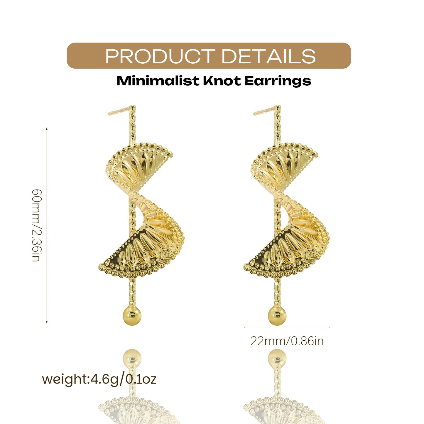 YTJX 2025 Nuovo Twist Grande Orecchino Design Doppia Elica DNA Gine Modello Orecchini a pendaglio Dichiarazione Hip Hop Regali di gioielli per feste ﻿