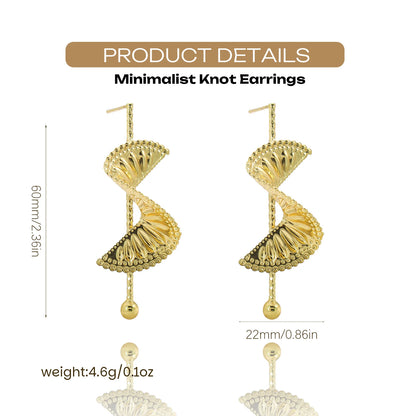 YTJX 2025 Nuovo Twist Grande Orecchino Design Doppia Elica DNA Gine Modello Orecchini a pendaglio Dichiarazione Hip Hop Regali di gioielli per feste ﻿