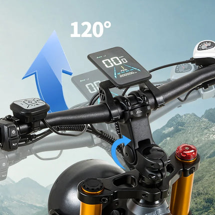 BURCHDA RX80 Bicicletta Elettrica da Montagna 1000W 50KM/H, Batteria al Litio 48V20AH, Pneumatici Fat 4.0 da 26 Pollici, E-Bike per Adulti