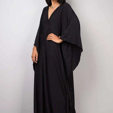 Cover Up Caftano casual da donna Taglie forti Abiti da spiaggia Abito da bagno con maniche a pipistrello platinumshop