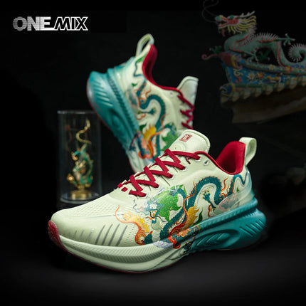 Onemix Original Designers Chinese Style Running Shoes for Men Luxury Women Shoes Breathable Sports Shoes Male Outdoor Sneaker PlatiNum