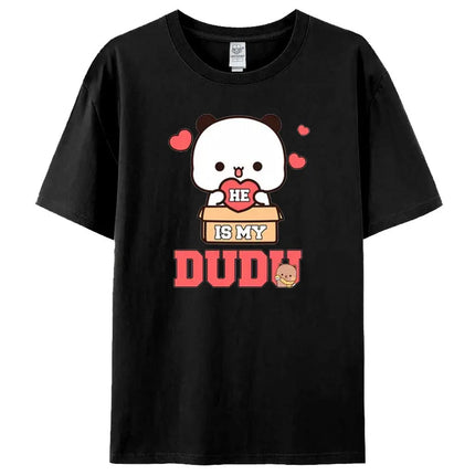 Bubu Dudu Felpa per coppia abbinata Simpatico regalo di anniversario Abbigliamento Uomo Donna Vita quotidiana Maglietta casual in cotone Coppia Orso Tee