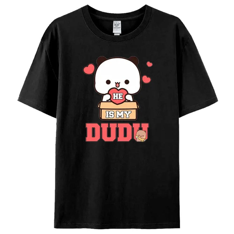 Bubu Dudu Felpa per coppia abbinata Simpatico regalo di anniversario Abbigliamento Uomo Donna Vita quotidiana Maglietta casual in cotone Coppia Orso Tee