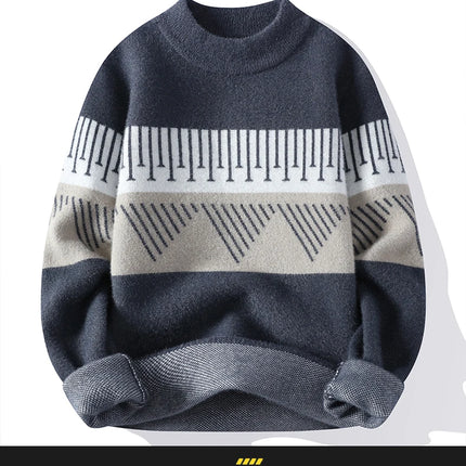 Fall Mens Christmas Cashmere Sweater O Neck Men Tops Quality Male Pullover Sweaters Thick Warm Pull Homme 2023