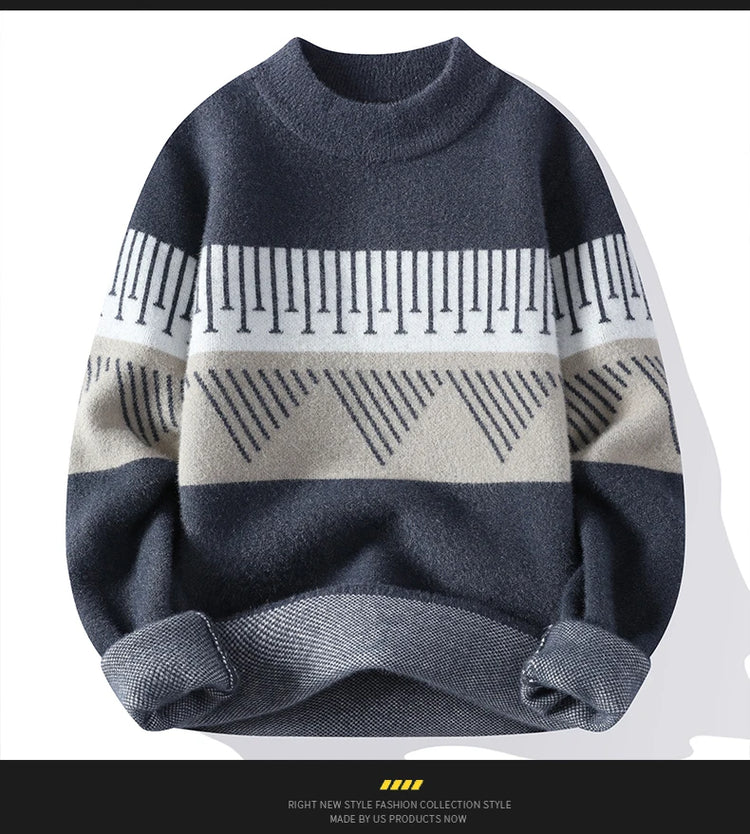 Fall Mens Christmas Cashmere Sweater O Neck Men Tops Quality Male Pullover Sweaters Thick Warm Pull Homme 2023