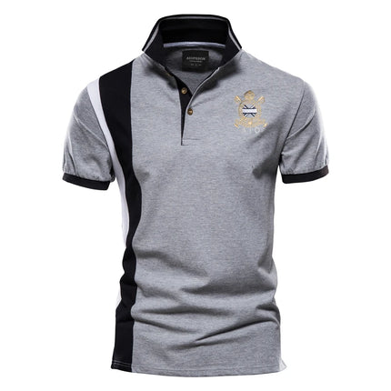 2025 Men's New Summer Fashion Striped Print Polo Shirt, Comfortable and Breathable, Outdoor Leisure Sports Wear