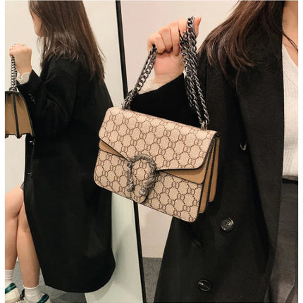 Fashion Popular Women's Bag Trend Brand Retro Chain Shoulder Bag High Quality Ladies Crossbody Bag Designer Luxury Handbag PlatiNum