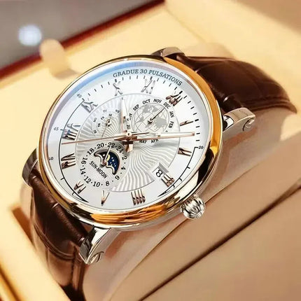 2024 Orologio da uomo alla moda Orologio da polso da uomo sportivo di lusso alla moda Orologio da uomo al quarzo con data in pelle luminosa impermeabile Orologio da uomo platinumshop